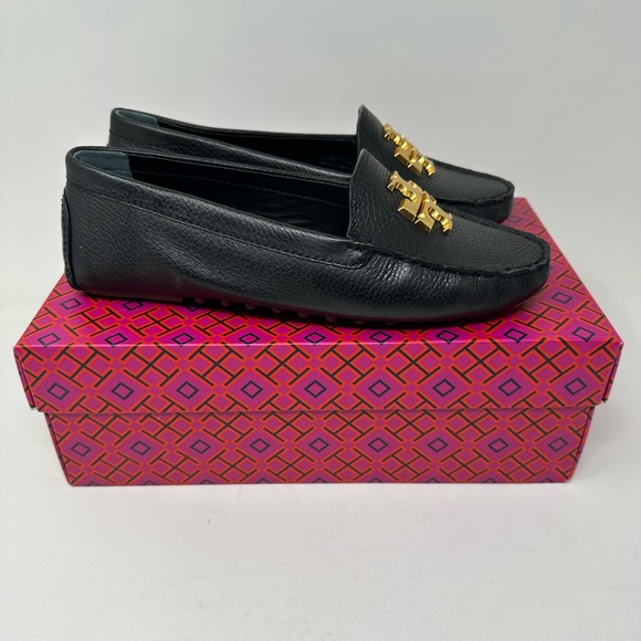Tory Burch Everly Driver Black Leather - Picture 2 of 6